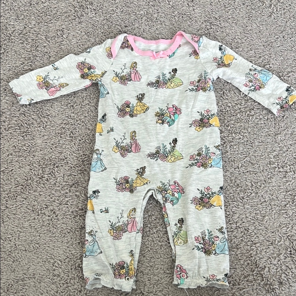 Disney Baby Princess Grey Princess Romper